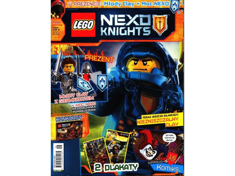 LEGO Nexo Knights 409960 magazyn 8/2016 + młody Clay