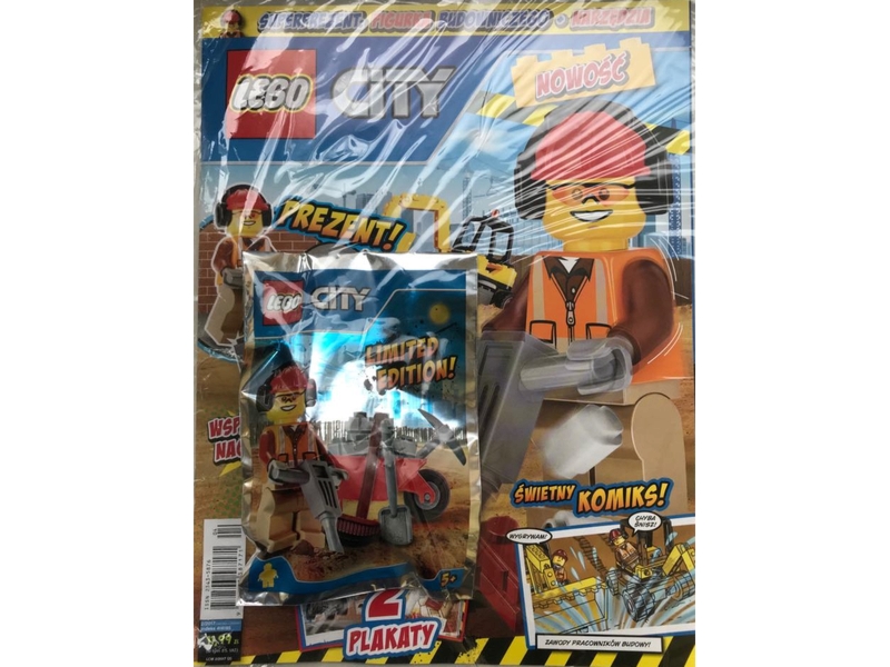 LEGO CITY 416185 magazyn nr 2/2017 + Figurka budowniczego