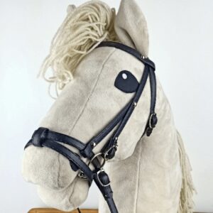 Ogłowie CZARNE dla Hobby Horse (Mały A4)
