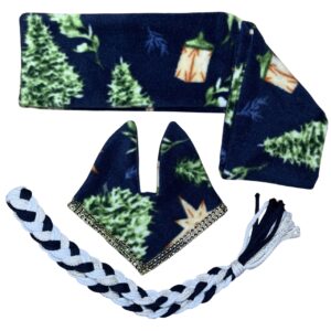 Polarowy Zestaw Świąteczny - Nauszniki/Cordeo/Szalik dla Hobby Horse