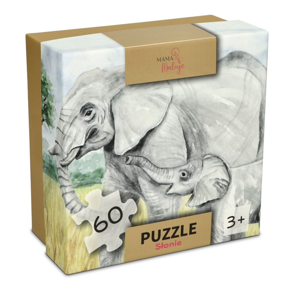 Puzzle dla dzieci 60-elementowe Słonie