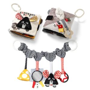 ZESTAW 17 Zestaw sensoryczny MOUSE zawieszka i książeczka kontrastowa